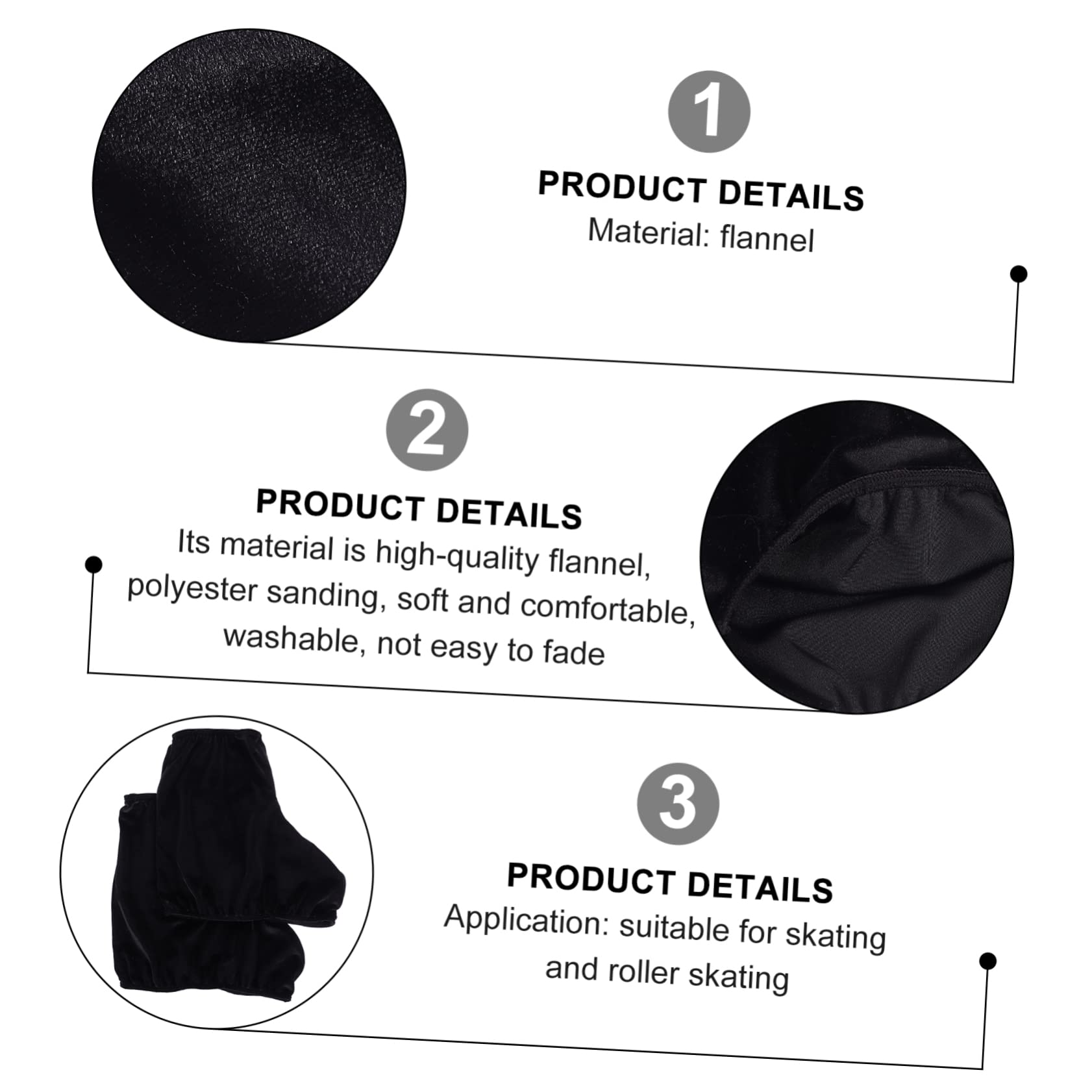 Mipcase 1Pair Skate Boot Covers Elastic Ice Skate Shoe Sleeves for Hockey Figure Skates Durable Protection for Roller Skates Stylish Design for All Skating Lovers