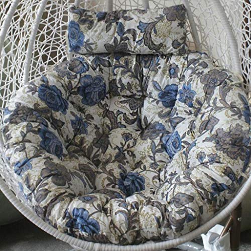 Cushions XIONGLONG- Papasan Chair Hanging Egg Hammock Chair pads, Multi color Swing Seat Thick nest Hanging chair Back with Pillow (Color : C, Size : 105cm(41inch))