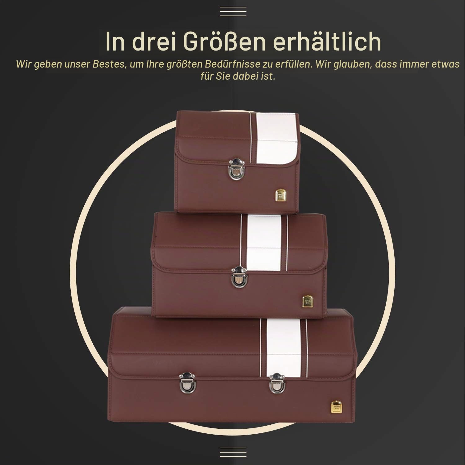 Ergocar Kofferraum Organizer Luxus Leopard Aufbewahrungstasche Organizer Wasserdicht Faltbar Kofferraum-Tasche für Auto/LKW/SUV (Schwarz-M)