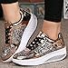 Mujer Zapatillas de Deporte Cuña Zapatos para Caminar Aptitud Plataforma Sneakers con...