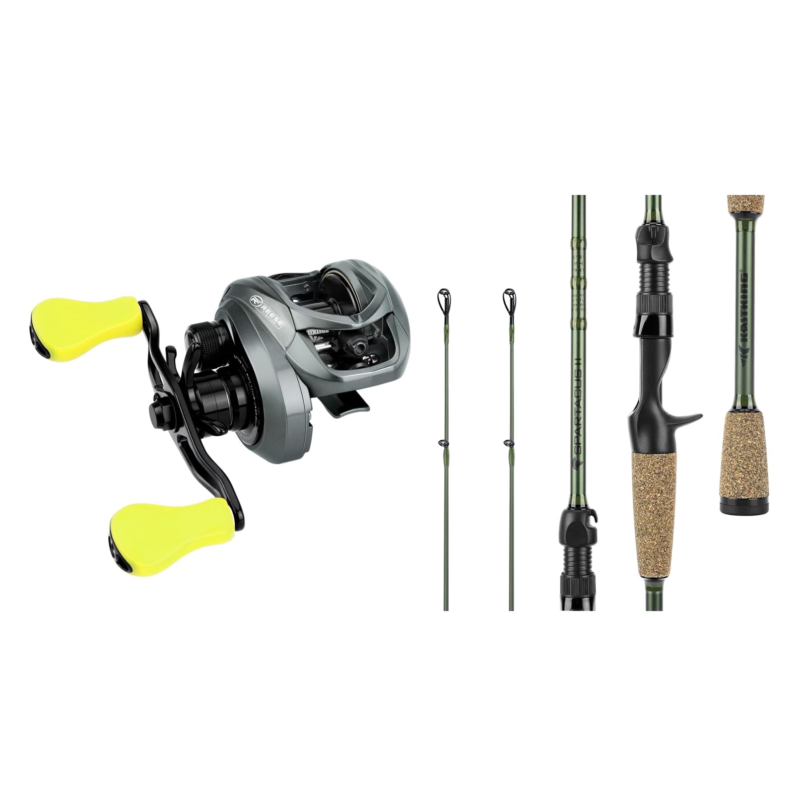 Spinning Combo Reel Berkley Fishing Poles And Reels Combo Zebco 808  Spincast Reel Rod Combo  7-Foot 2-Piece Medium Heavy Rod, Size 80 Reel  With Bite Alert, Pre-spooled With 20lb Line Baitcaster Combo