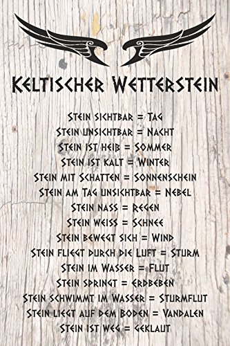 Schild - Keltischer Wetter-Stein - 30x20cm | Bohrlöcher | 3mm Aluverbund – S00352-005 20 VAR