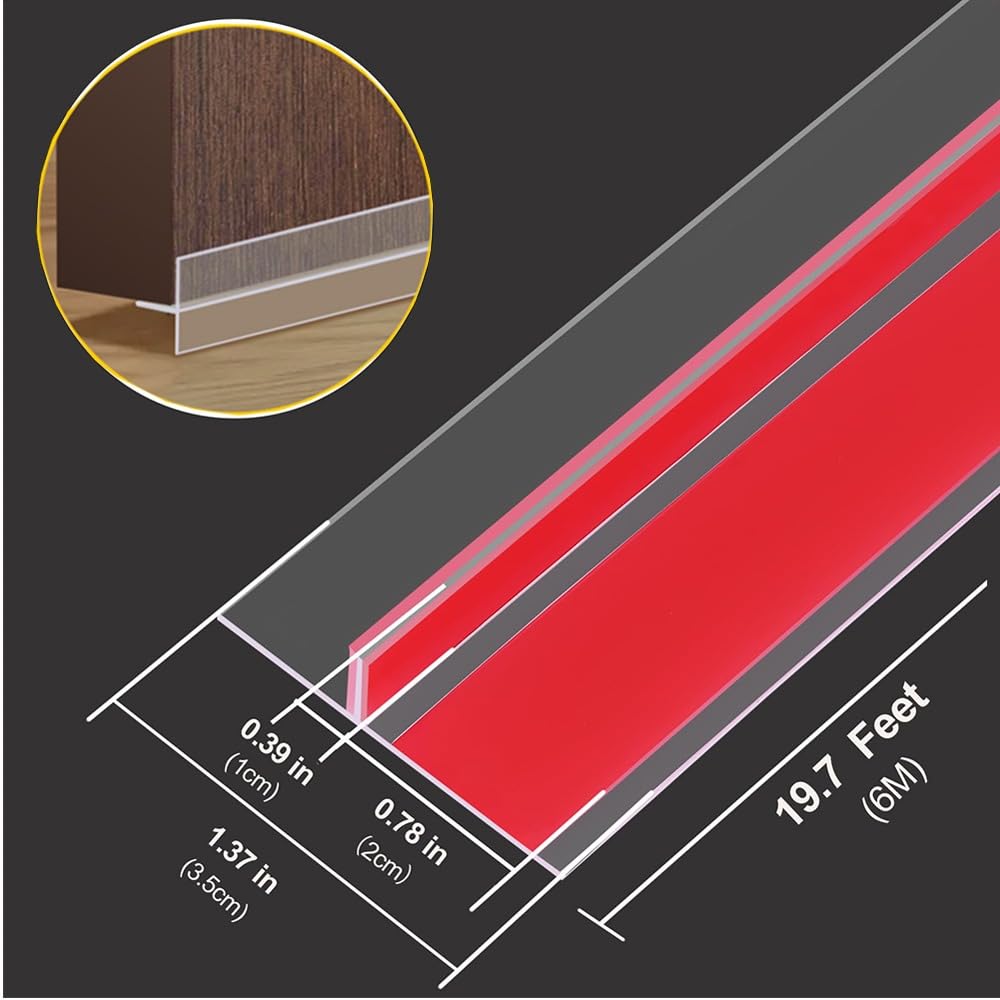 Burlete De Silicona Transparente En T - 3 Metros, Para Sellar Huecos Debajo De Puertas Y Ventanas