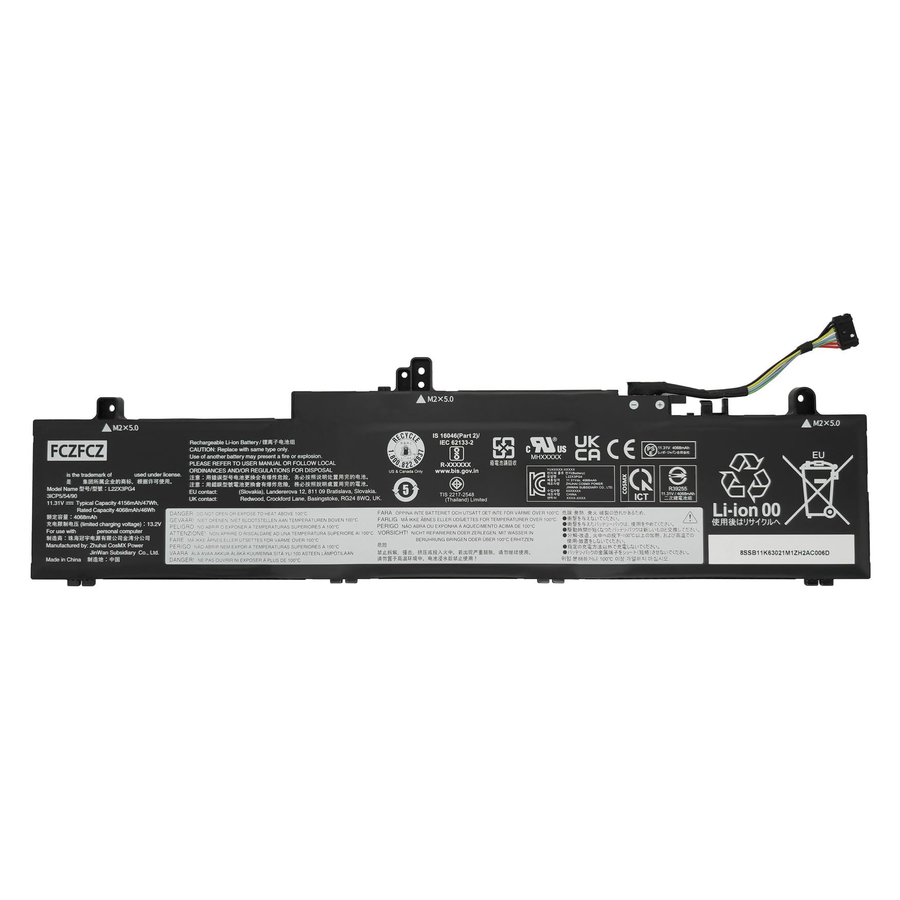Amazon.com: FCZFCZ L22X3PG4 Battery 47Wh 4068mAh Replacement for