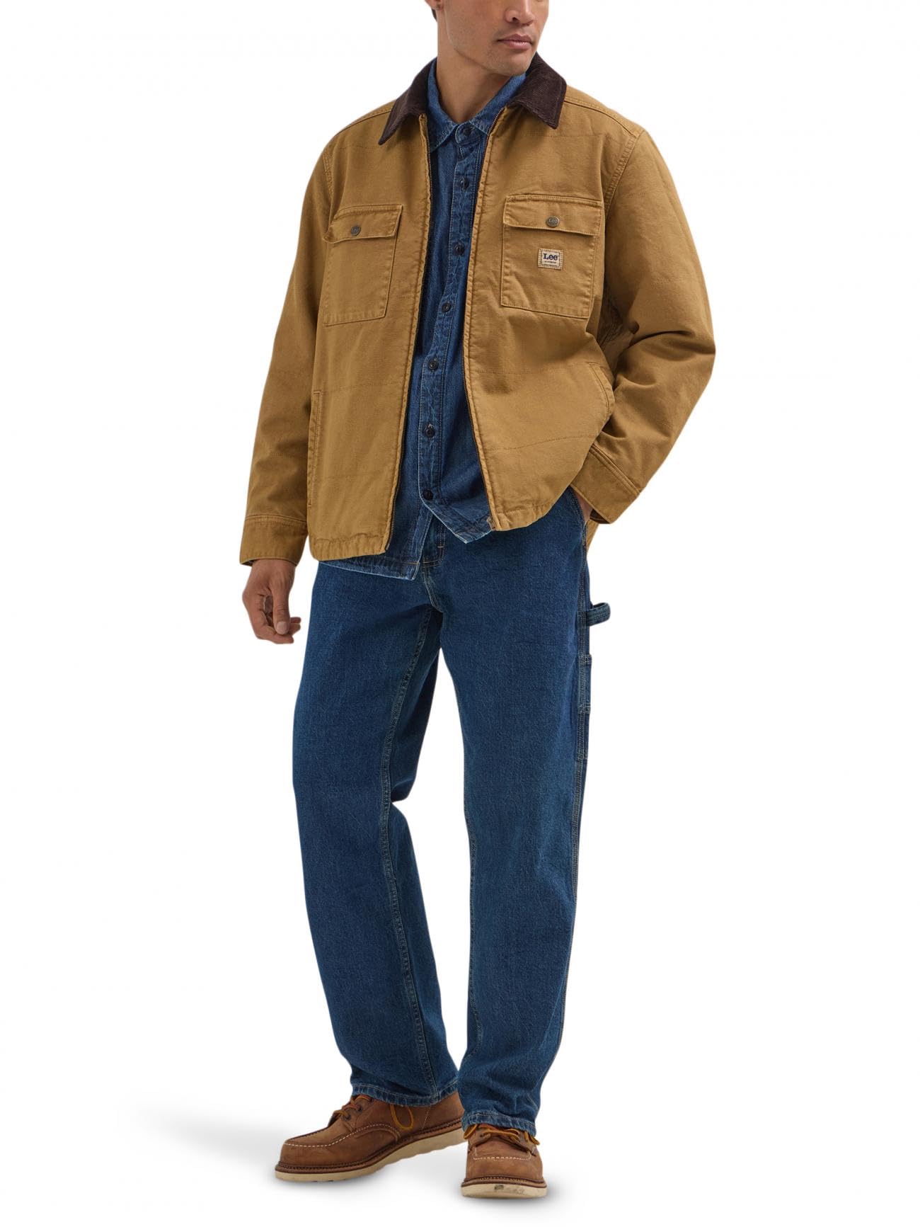 Lee Men's Workwear Quilted Jacket, Glazed Ginger, Small : Amazon