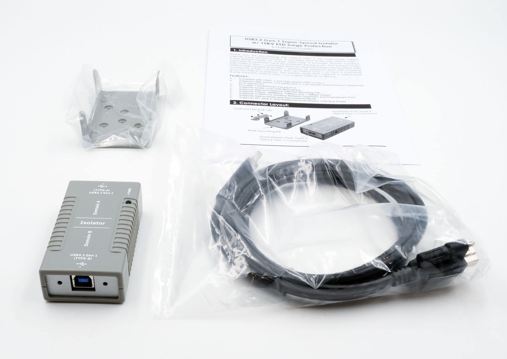 EXSYS GmbH USB 3.2 Gen1 Isolation Adapter mit 3KV Optische Isolation (EX-1452IS)