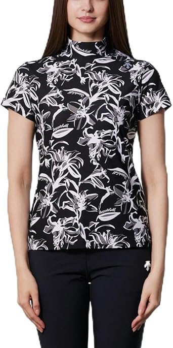 Amazon.co.jp: [デサントゴルフ] 半袖シャツ 花柄 プリント