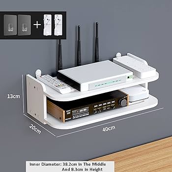 Monzlteck 小型デバイス　Wi-Fi ルータ　ケーブルボックス　壁掛け ルーター収納ボックス ケーブルボックス 収納 壁面収納 壁掛け