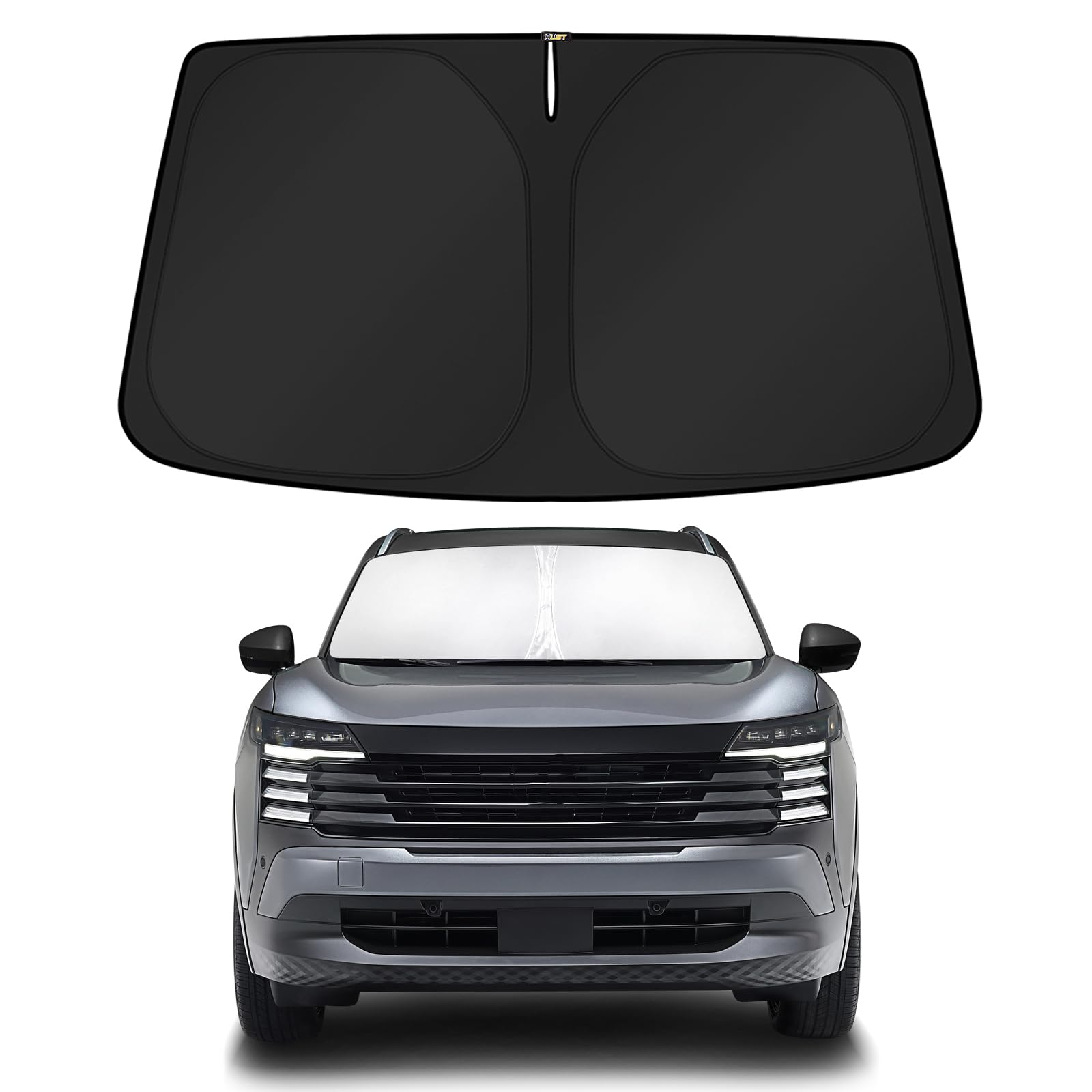 KUST Windshield Sun Shade for Chevy Chevrolet Equinox EV 2024-2025 2026 Custom Fit Sunshade Foldable Sun Protectors Interior Accessories Blocks UV Rays