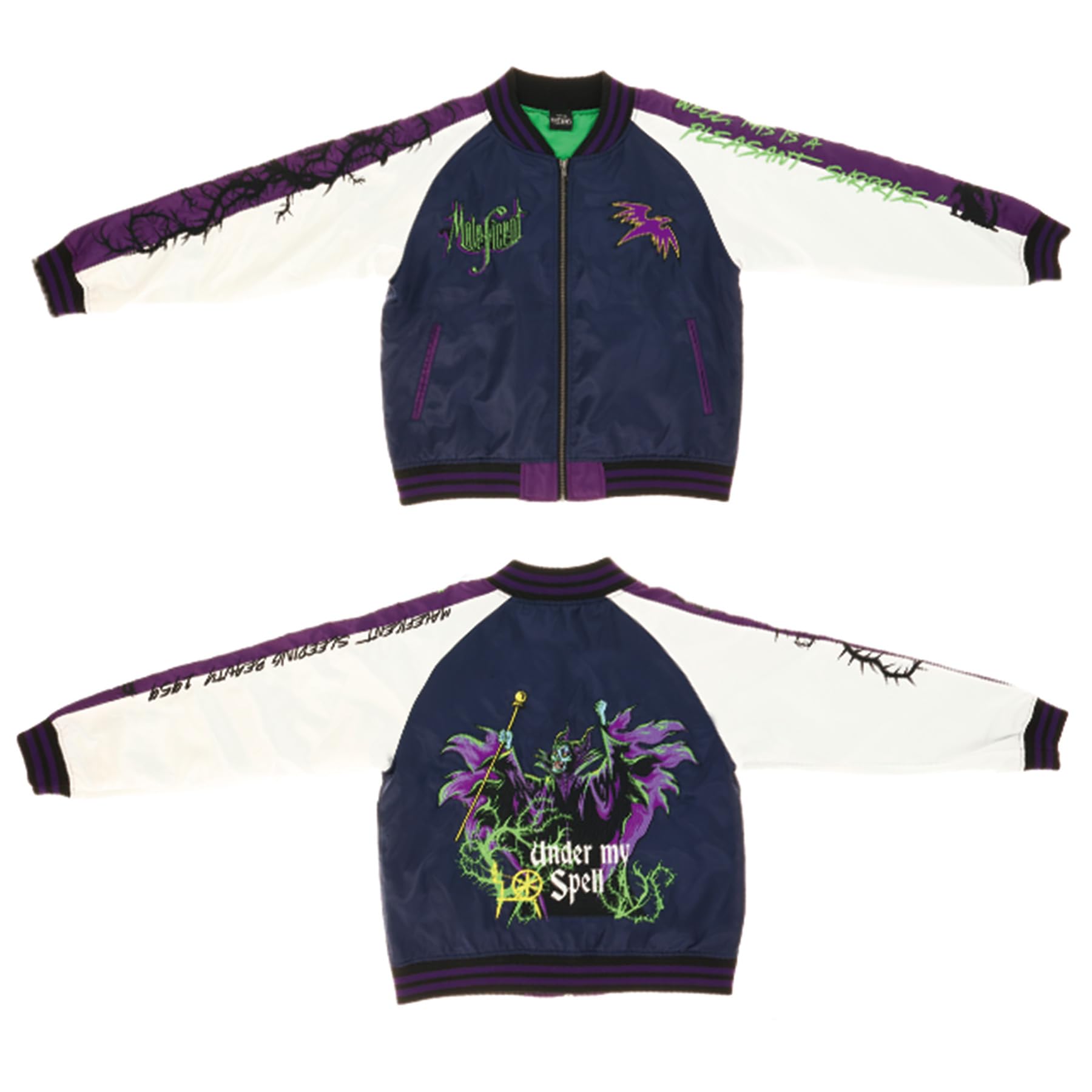 Amazon.co.jp: [丸眞] スカジャン(L) パープルスペル マレフィセント