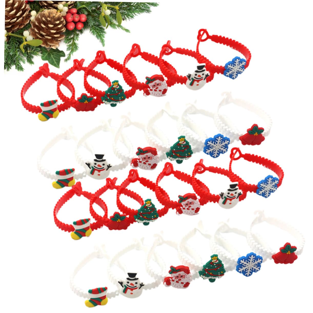 72 Stk Weihnachtliche Silikonarmbänder Weihnachts-pvc-armband Weihnachtsarmband Handschmuck Armbänder Kleines Geschenk Kind Weihnachten