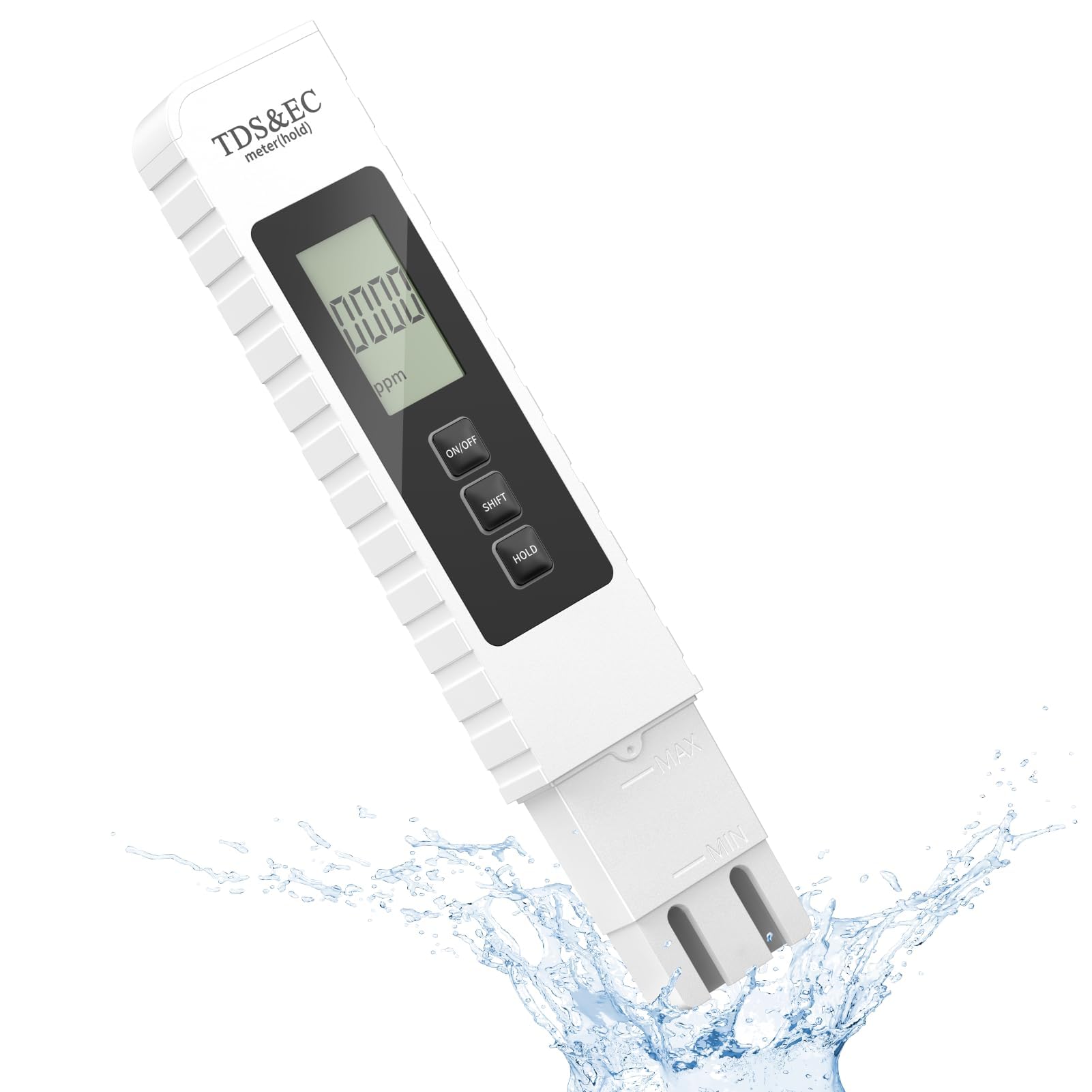 gliship TDS Meter Digital Water Tester, 4 in 1 TDS EC & Temperature Meter(°C, °F) 0-9990 ppm Water Quality Tester Portable Water Testing Kits for Hydroponics Aquariums Spa Water RO/DI Systems-image-5