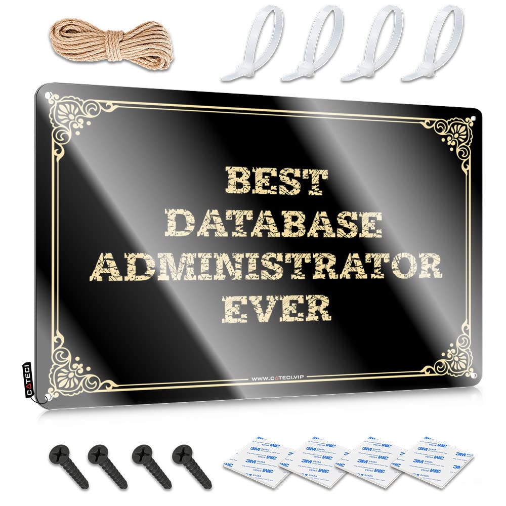 MGHTLCCME Little Man Cave Sign Best Database Administrator Ever Tin Sign Sign For Bedroom Door Stuff For Your Room(30X40CM)