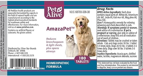 Miniatura 4 de PetAlive Breathe Easy ComboPack para mascotas - para aliviar sibilancias, molestias en el pecho, resfriados e irritación respiratoria