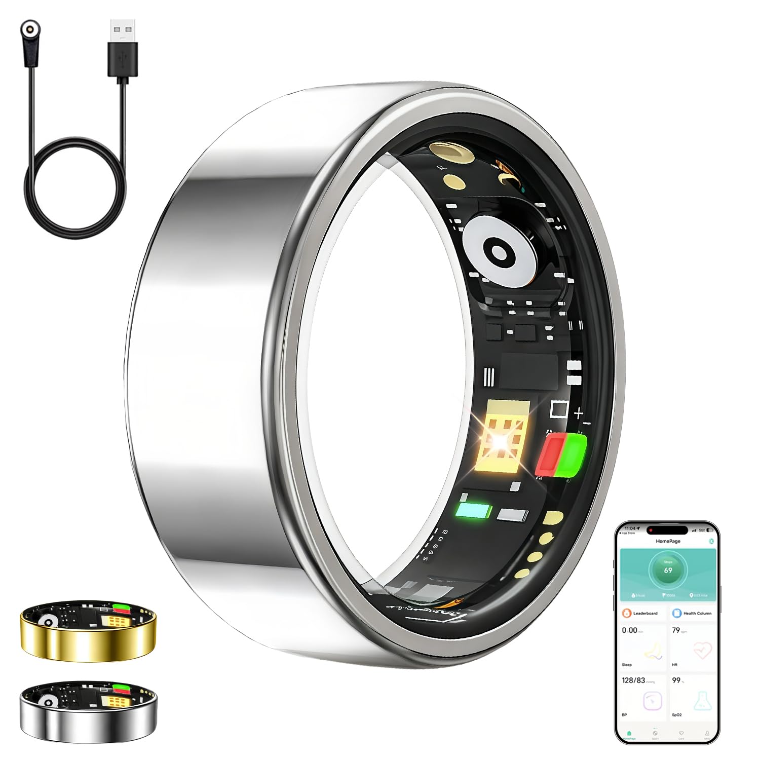 White Elephant Gifts for Adults Smart Ring Christmas Birthday Gifts for Women Men Boyfriend Husband Wife Valentines Day