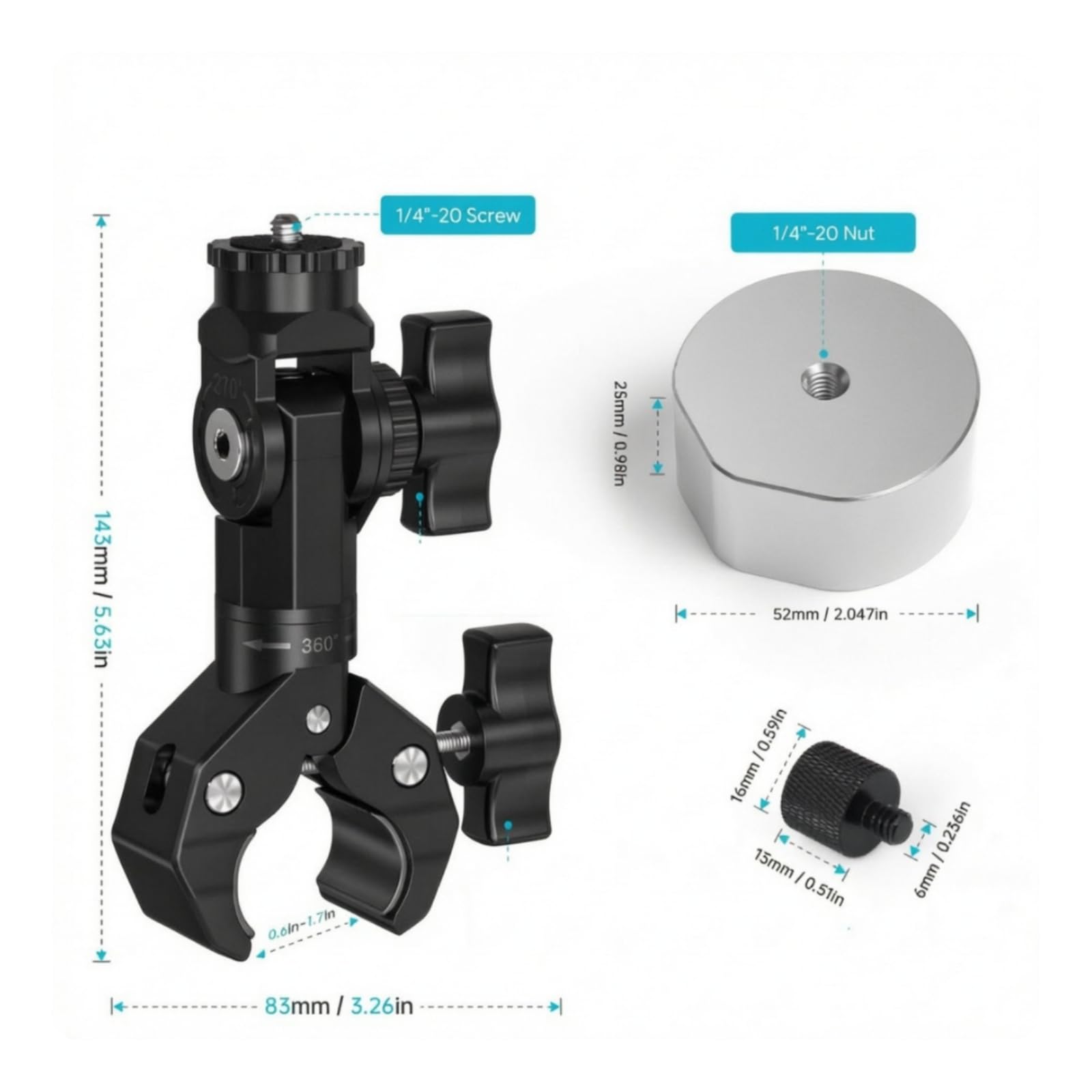 Kit Soporte Abrazadera Resistente