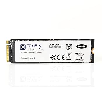 M.2 SSD2280 NVMe4TB×2枚8TB Amazon.com: Oyen Digital 8TB NVMe M.2 2280 Gen4 PCIe TLC