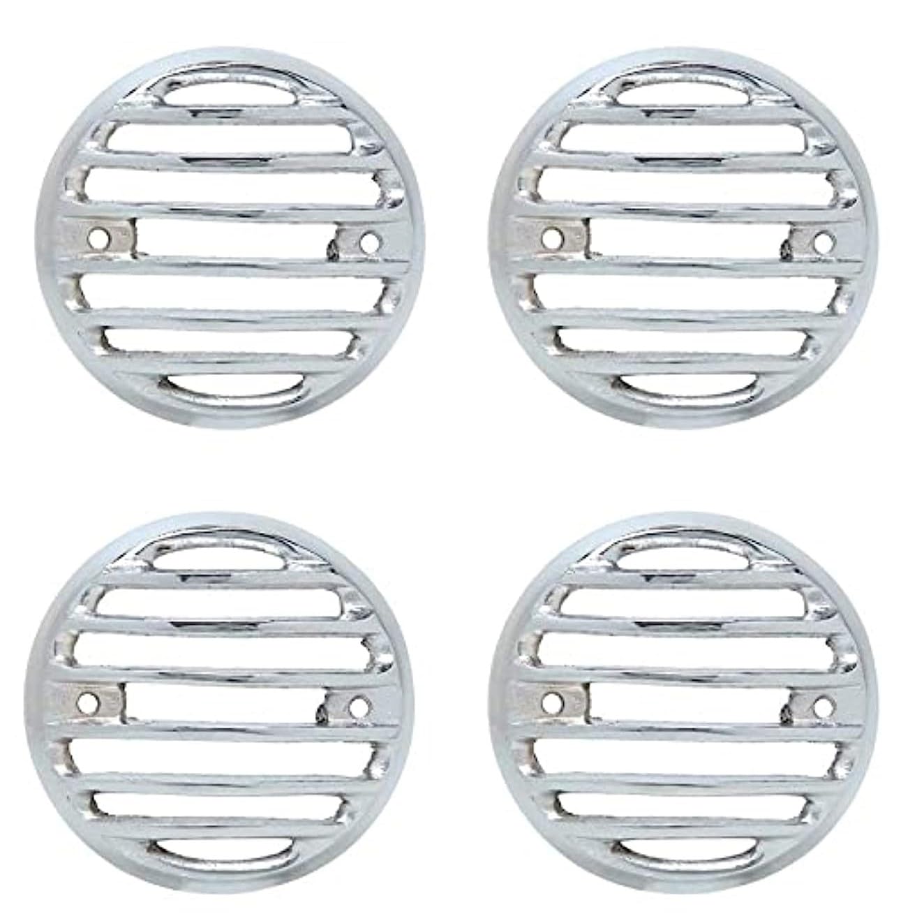AUTOVEA Heavy Metal Indicator Grill (Set of 4) (Full Chrome) Compatible with Royal Enfield Electra Twin Spark