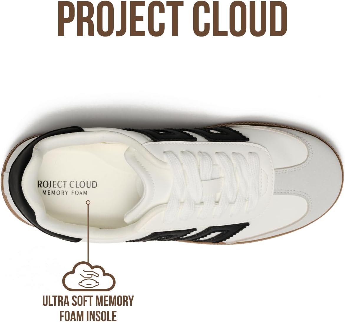 Project Cloud Sneakers for Women 2026 - Breathable Womens Shoes Memory Foam Insole Casual Sneakers Non Slip Womens Sneakers - Breathable Lightweight Walking Shoes (Brita)