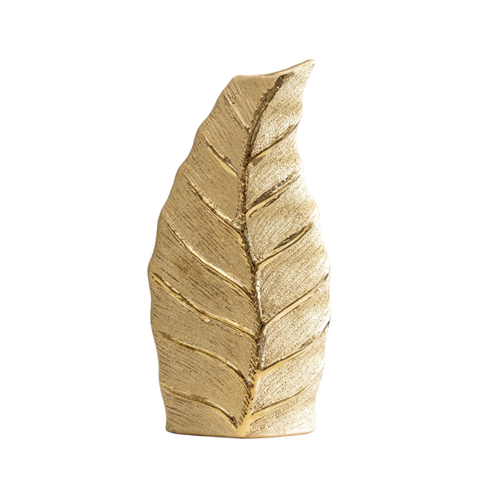 Veltros Multicolor Luxury Golden Leaves Shape European Ceramic Vases Flower Arrangement Pots For Sophisticated Home Centerpieces Decoration Luxury Gold Vases