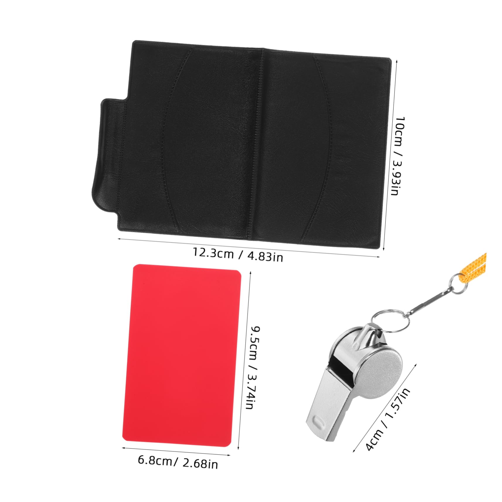 balacoo Competition Referee Kit Red Yellow Cards Soccer Referee Whistle for Sports