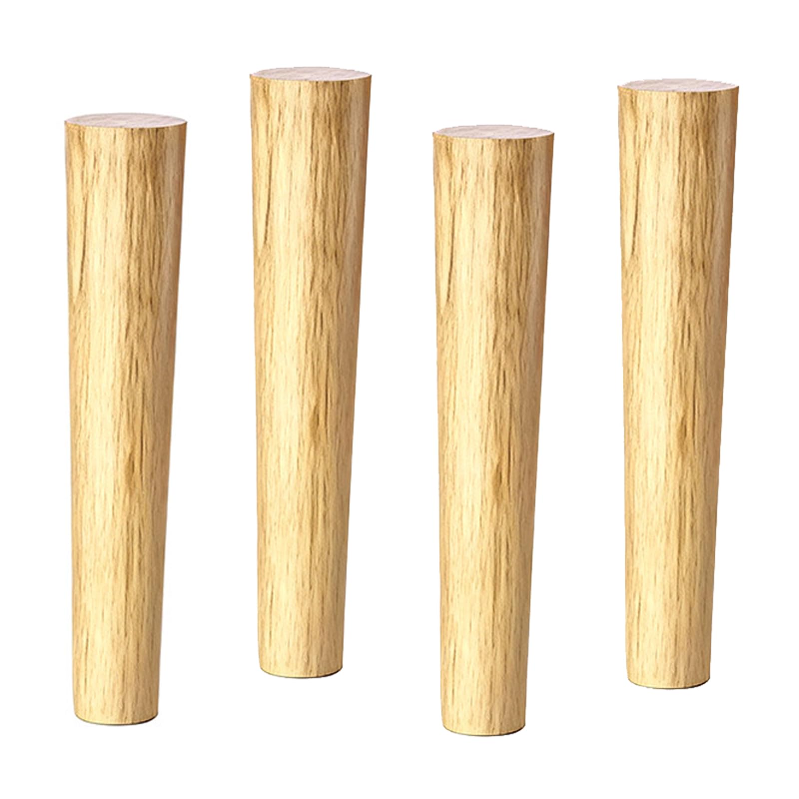 Set Da 4 Piedini Conici Rotondi In Legno Massivo Grezzo Piedi Di Ricambio Naturali Per Divano Cassettiera Tavolino E Ristrutturazione Mobili Fai Da Te,20cm/7.9in