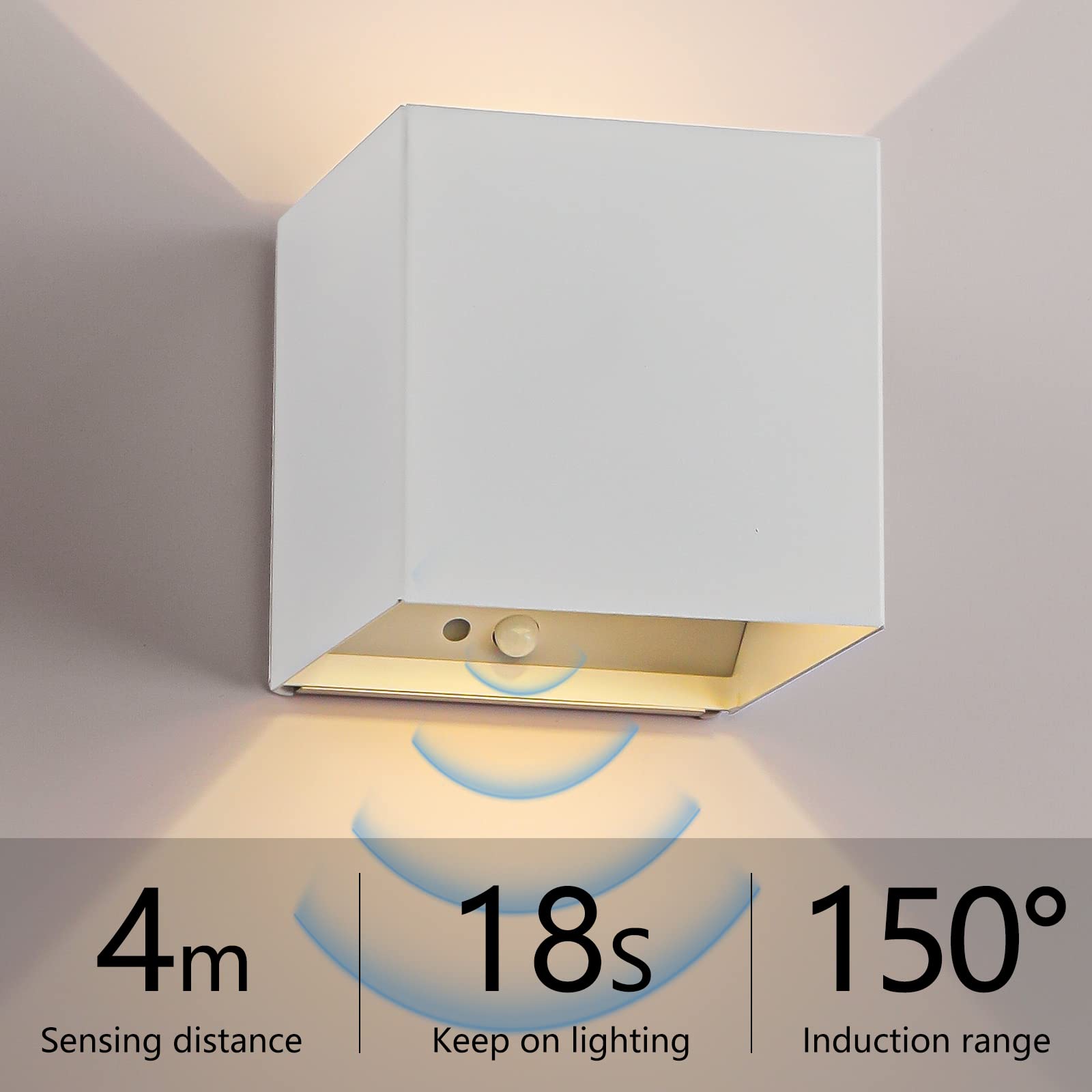 SURPALIG 2 wandlampen voor binnen met bewegingsmelder, 3600 mAh batterij, wandlamp zonder stroomaansluiting, draadloze wandlamp met schakelaar SURPALIG 2 wandlampen voor binnen met bewegingsmelder, 3600 mAh batterij, wandlamp zonder stroomaansluiting, draadloze wandlamp met schakelaar
