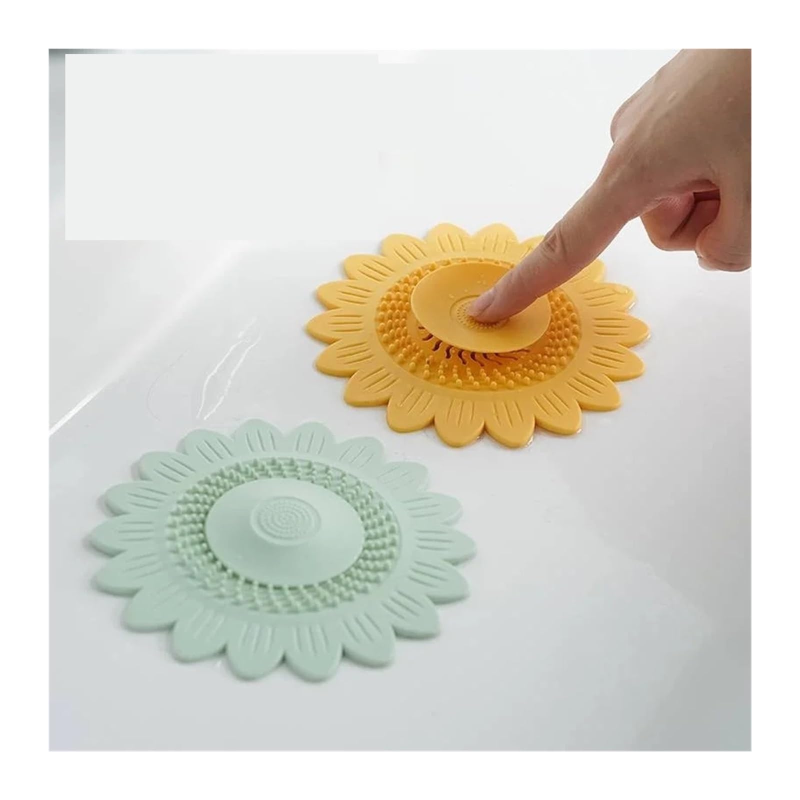 6Pcs Flower Floor Drain Deodorant Filter Pad Cover Washbasin Sink Für Küche(Green)