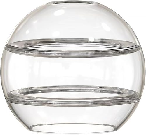 Pantalla de cristal transparente, pantalla especial de doble anillo para reemplazo de lámpara, diámetro 5.8 pulgadas, altura 4.9 pulgadas, ajustador