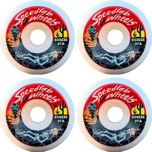 Speedlab Wheels Outlaw White Skateboard Wheels - 60mm 97a (Set of 4)