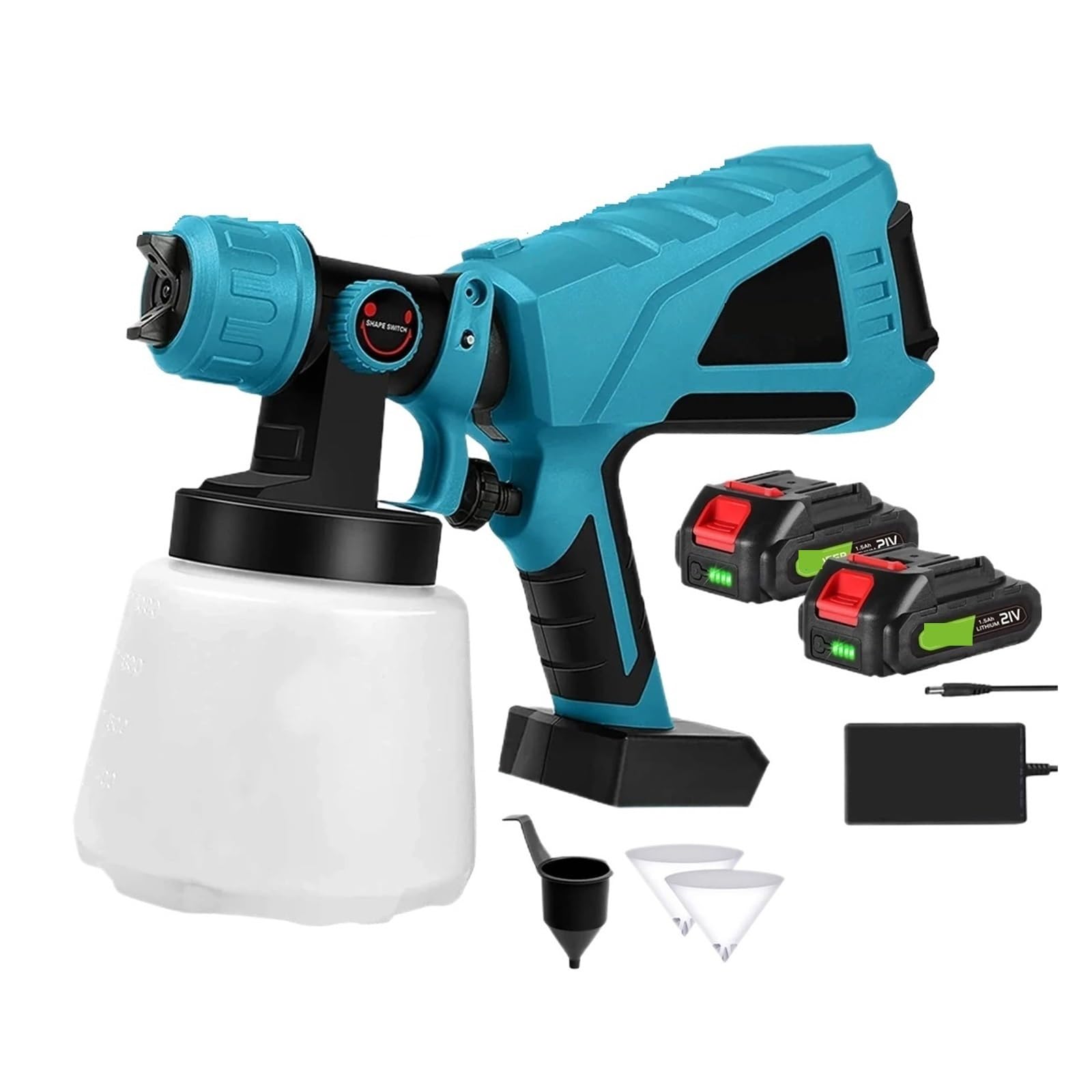 Pistolet de pulvérisation électrique sans fil 1500W pour batterie 18V