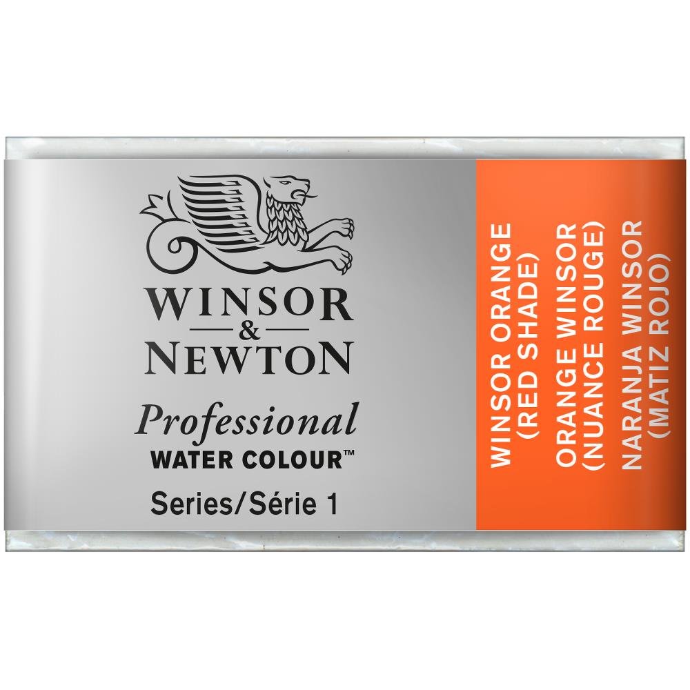 Winsor & Newton Professional Watercolour Full Pan Pigment Winsor Orange Red S...