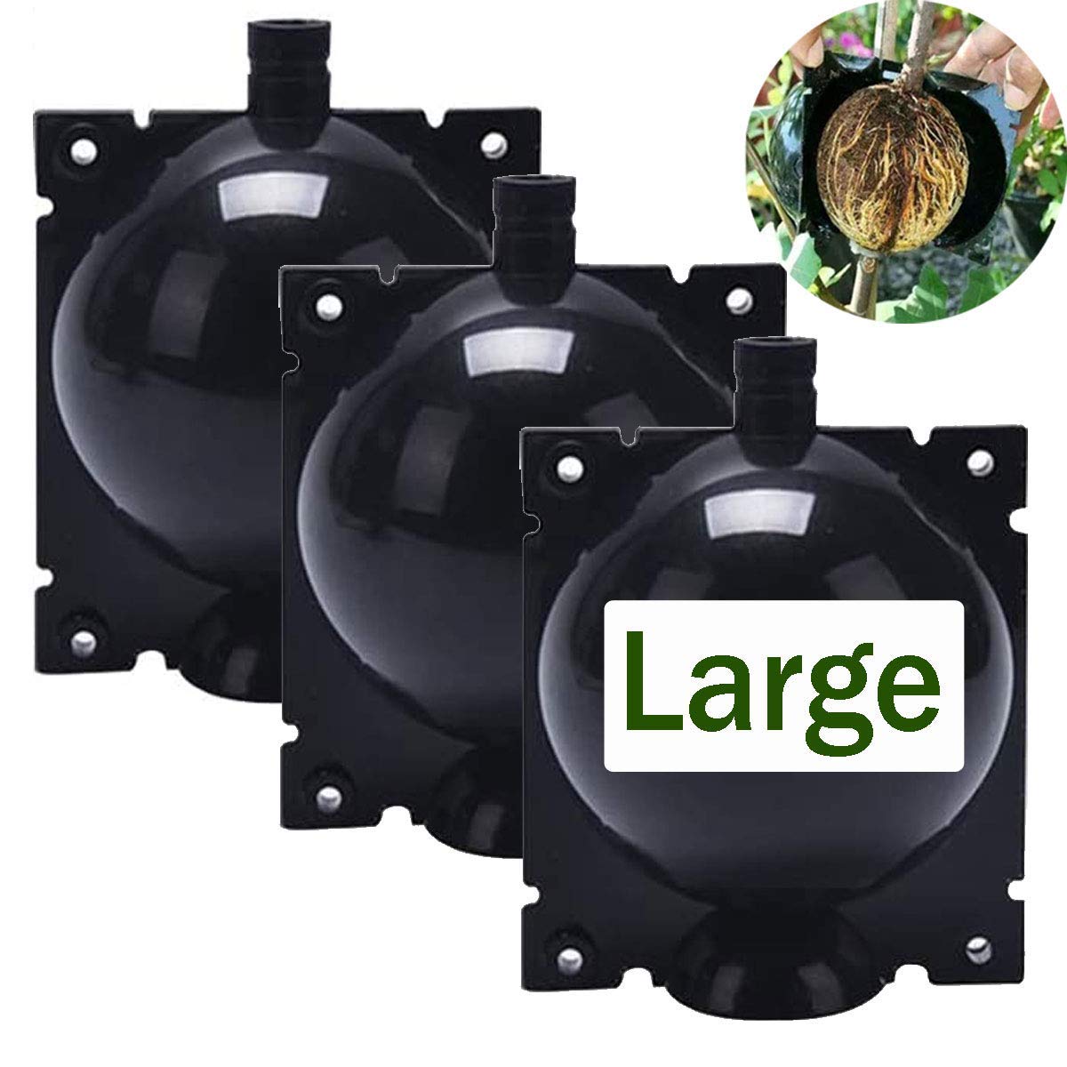 Large Plant Root Growing Box Plant Rooting Device Ball - Reusable Plant Rooting Device, High Pressure Propagation Box Grafting Plastic Plant for Various Plants Growing Breeding (Large)