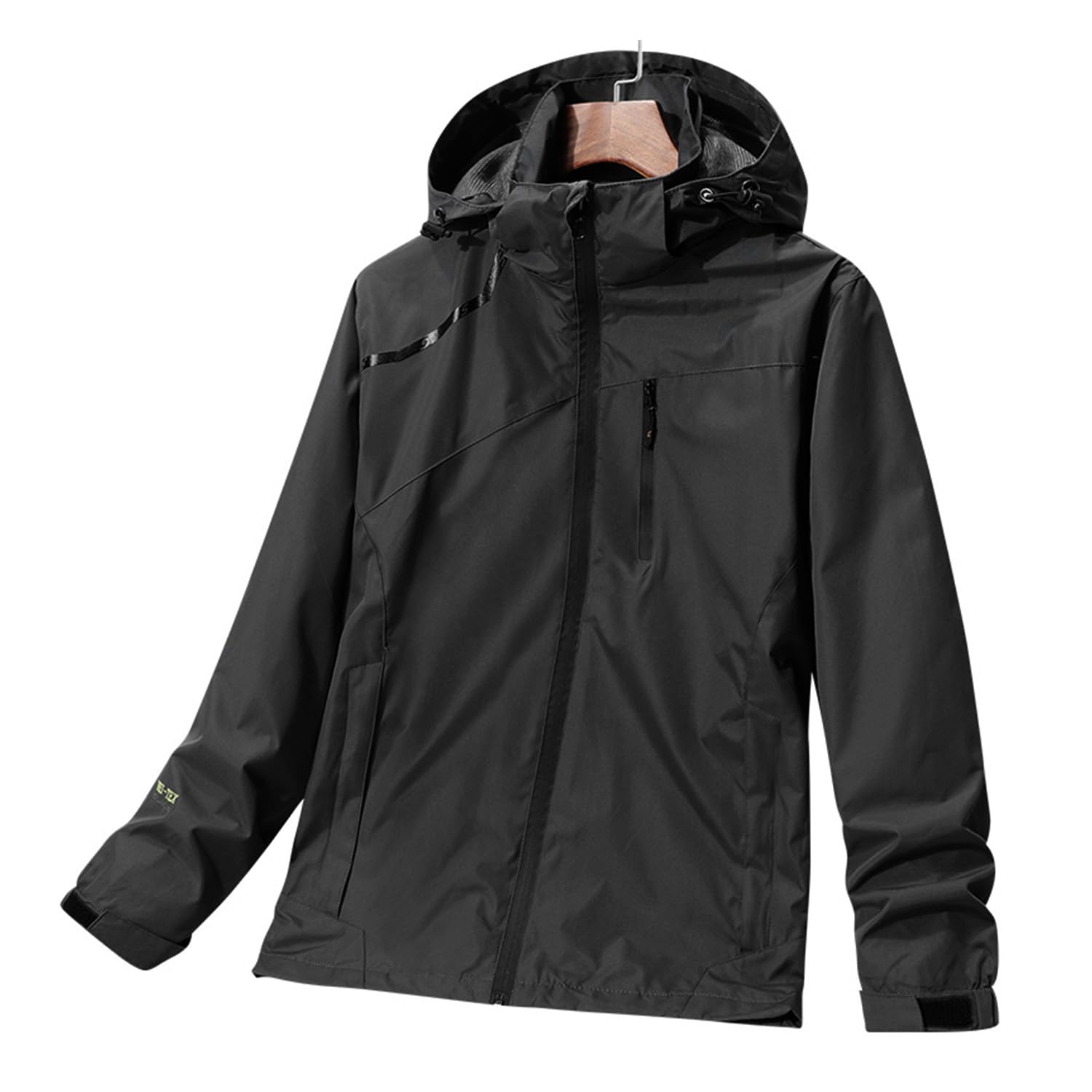 SUKUTU Giacca da Uomo all'aperto Impermeabile con Cappuccio Giacca da Trekking Leggera Softshell Foderato Traspirante