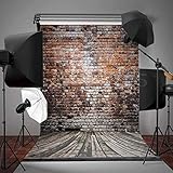 NIVIUS PHOTO 150x330CM Ziegelwand Rustikales Retro- Tiefe Ziegelstein-Hintergrund für Studiofotos der Werbung D-3489