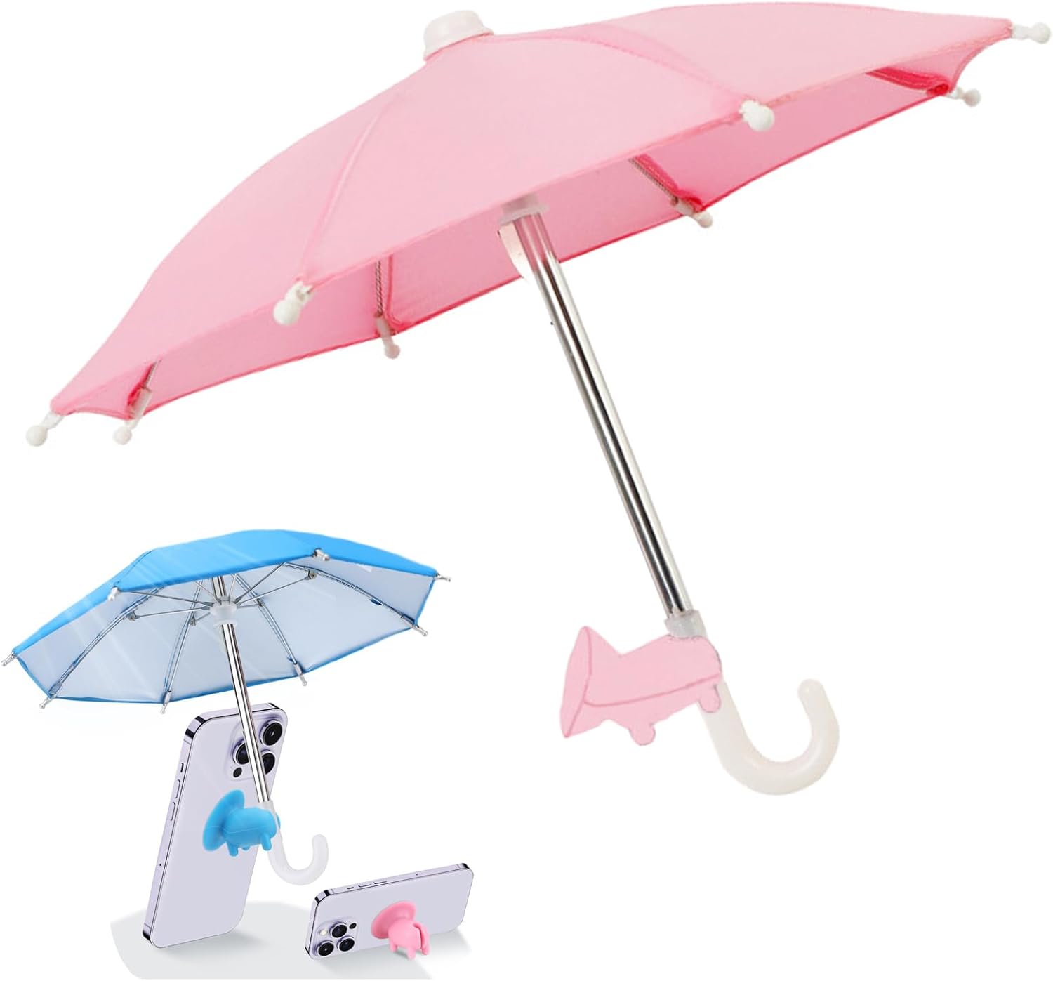 UV Protection Phone Umbrella for Sun - Phone Umbrella for Sun, Phone Umbrella, Suction Cup Phone Umbrella, Cell Phone Umbrella Sun Shade, Universal Adjustable Suction Cup Cell Phone Umbrella (F), 1