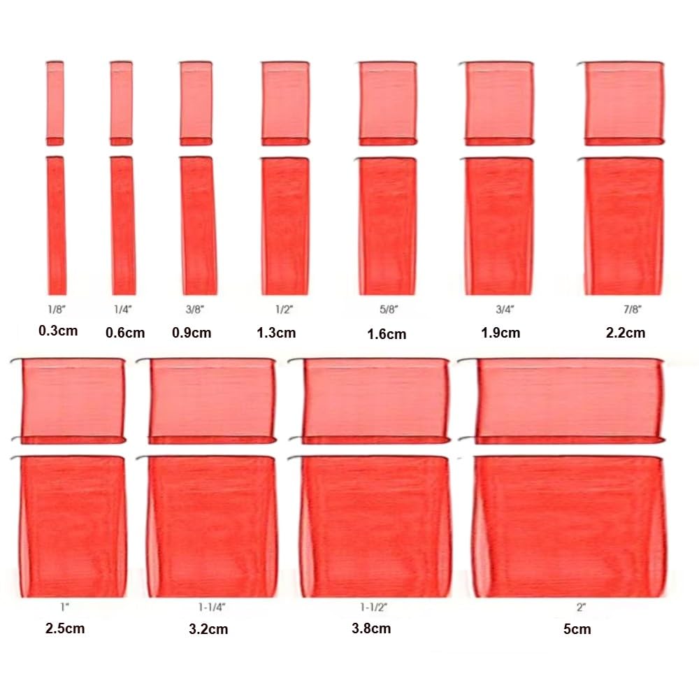 SYJYM Organzaband, handgefertigt, DIY-Geschenkverpackung, Material, Blume, Chiffon