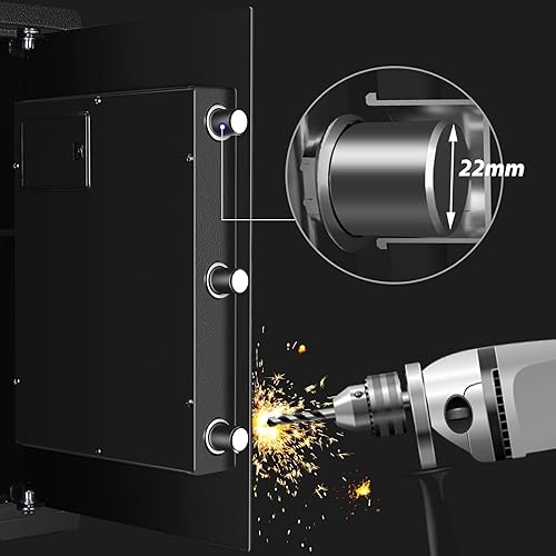 Miniatura 5 de Caja de seguridad biométrica para el hogar, caja de seguridad para pistola de huellas dactilares, caja de dinero para joyas, pistola de dinero en