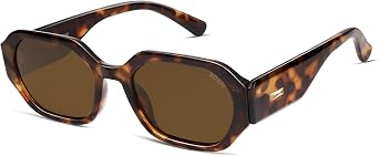SOJOS Retro Polarized Sunglasses Rectangle For Women Men SJ2232 | Trendy Womens UV400 Narrow Square 90s Shades