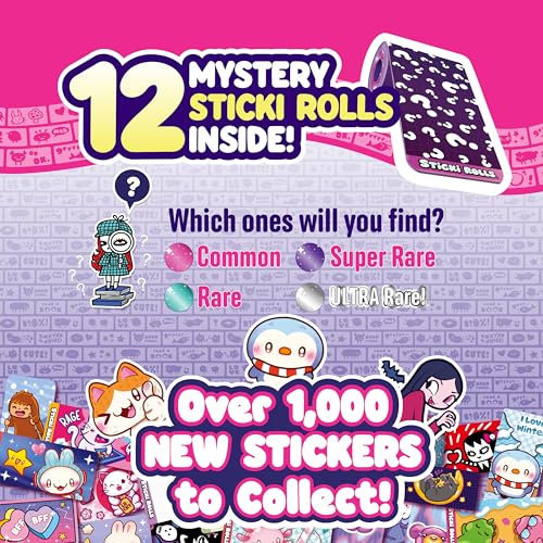 Sky Castle STICKI Rolls Sticki Station - The Original Wearable Shareable Sticker Jewelry Kit | Includes 320 Mini Stickers | Builds 6 Bracelets & 2 Necklaces | Over 1000 Designs to Collect! (Series 2) by Sky Castle - Image 7