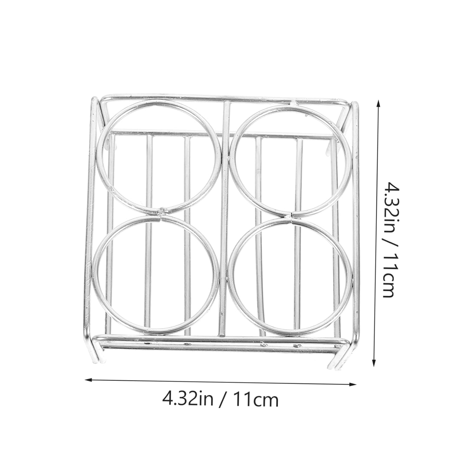 STOBAZA 4holes Heavy Duty Stand Rack Shelf Chromeplated Nickel Wire Crucible Holder Lab