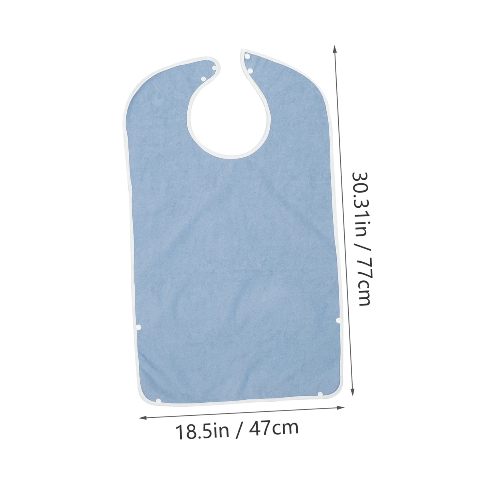 Beaupretty Baberos de enfermería para adultos babero recoge migas s para adultos mayores adulto s reutilizable protector de tela toalla Blue