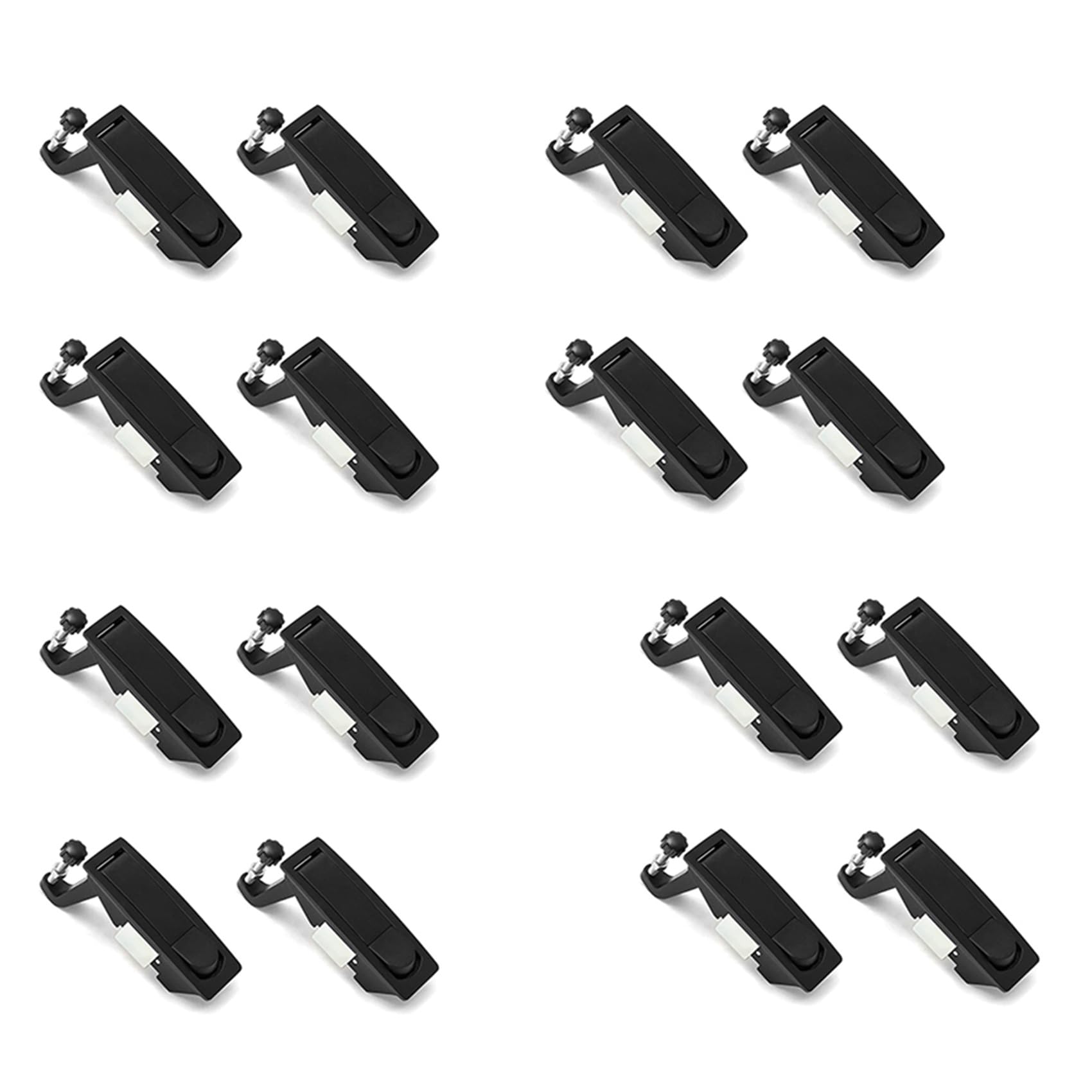 Jnchdghwa Black 16Pcs Compression Lock Zinc Alloy Flush Lever Adjustable Grip Range 0.04 Inch-0.94 Inch