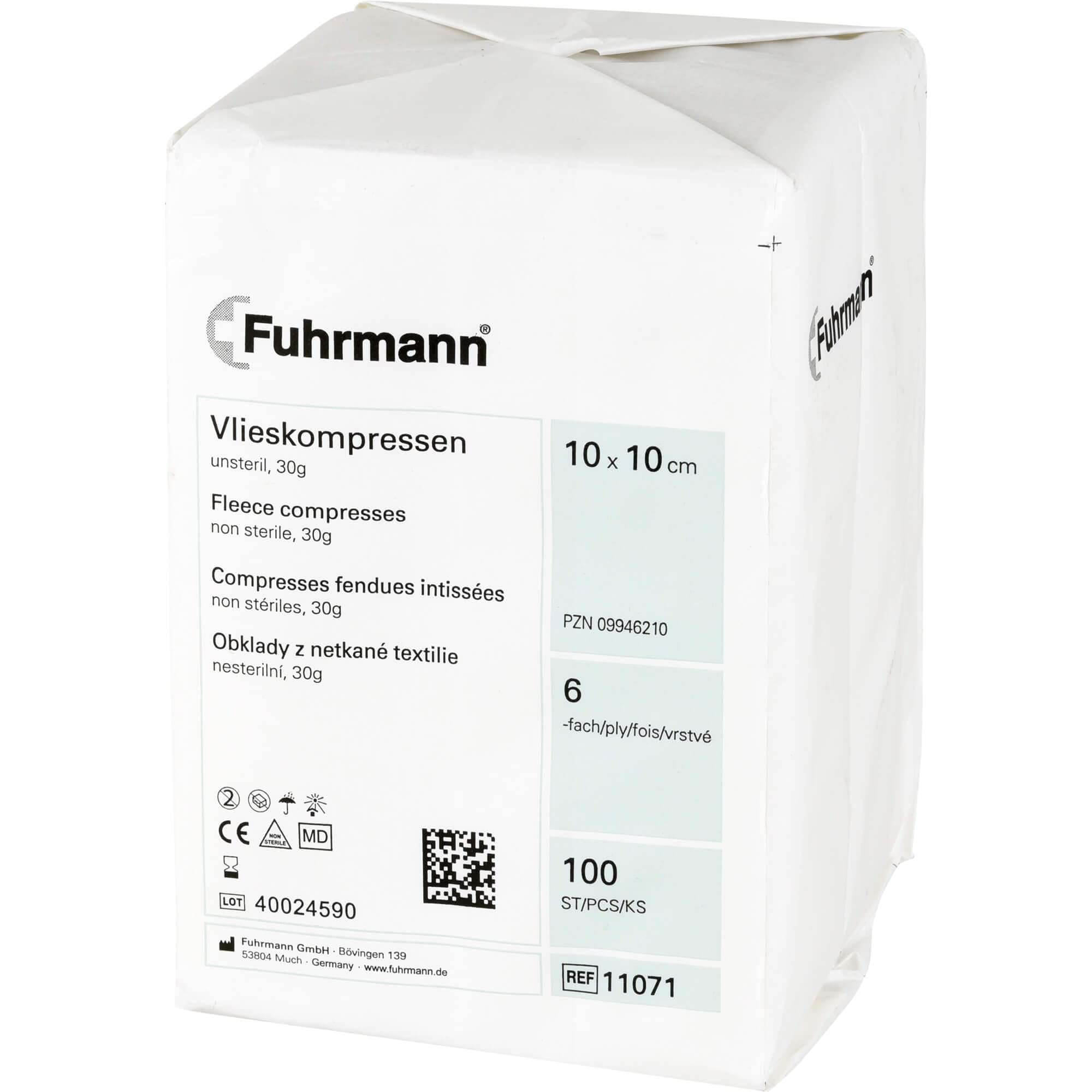 VLIESKOMPRESSEN 10x10 cm unsteril 6lagig 100 Stück