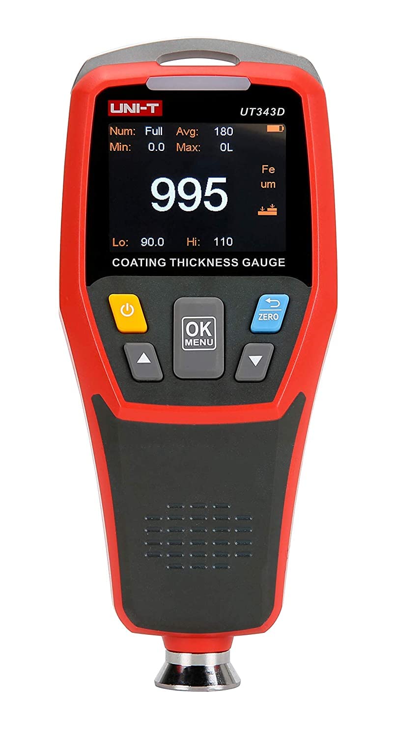 Coating Thickness Gauge UT343D, RockyMars Professional Digital Paint