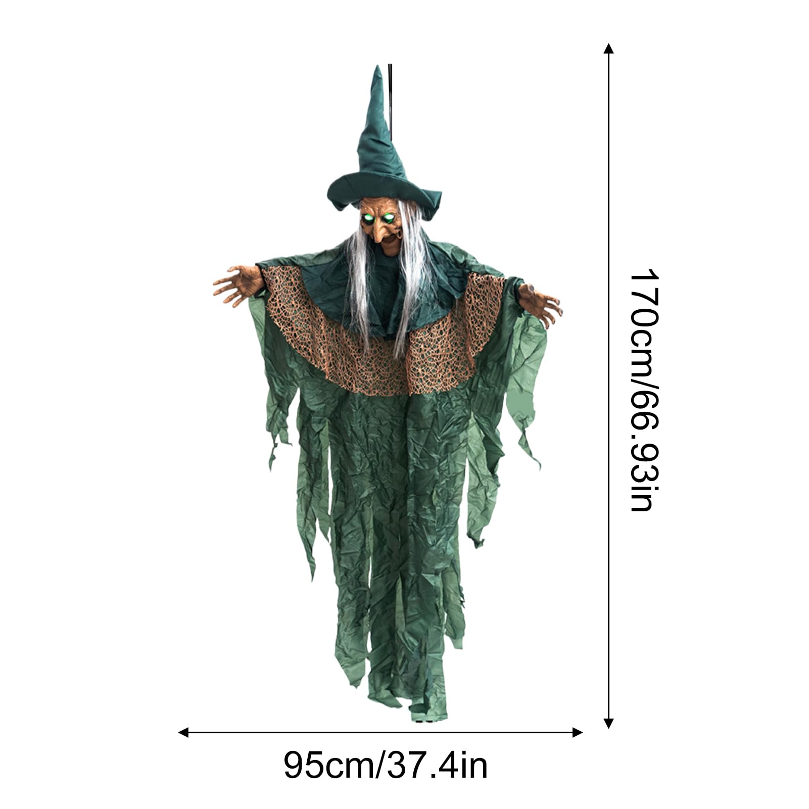 Dekoracja Halloweenowa Animowane Latające Ozdoby | Dekoracje Domowe na Halloween na Ganek, Taras, Podwórko, Ogród, Trawnik, Karnawał i Spotkania