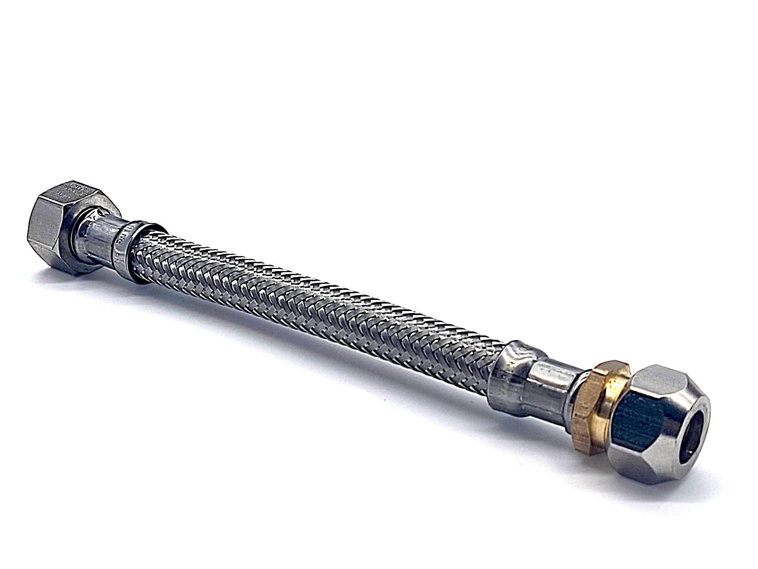 10er SET Flexschlauch 150 mm kurz DN 8 mit Quetschverschraubung und Überwurfmutter/Flex-Schlauch