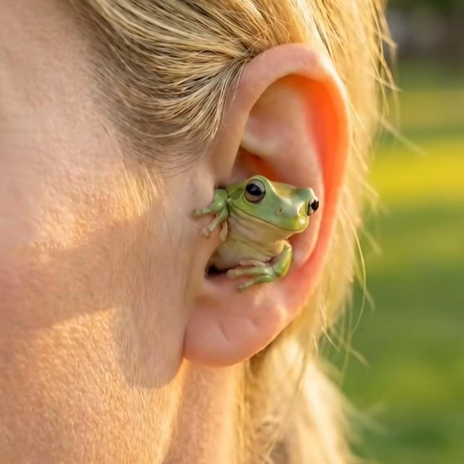 Frog Earbuds, Cute Animal Shaped Bluetooth Earbuds with Charging Case, Wireless in Ear Headphones with Deep Bass, Noise Reduction, IPX4 Waterproof, Gift for Kids and Adults (A) — view 4