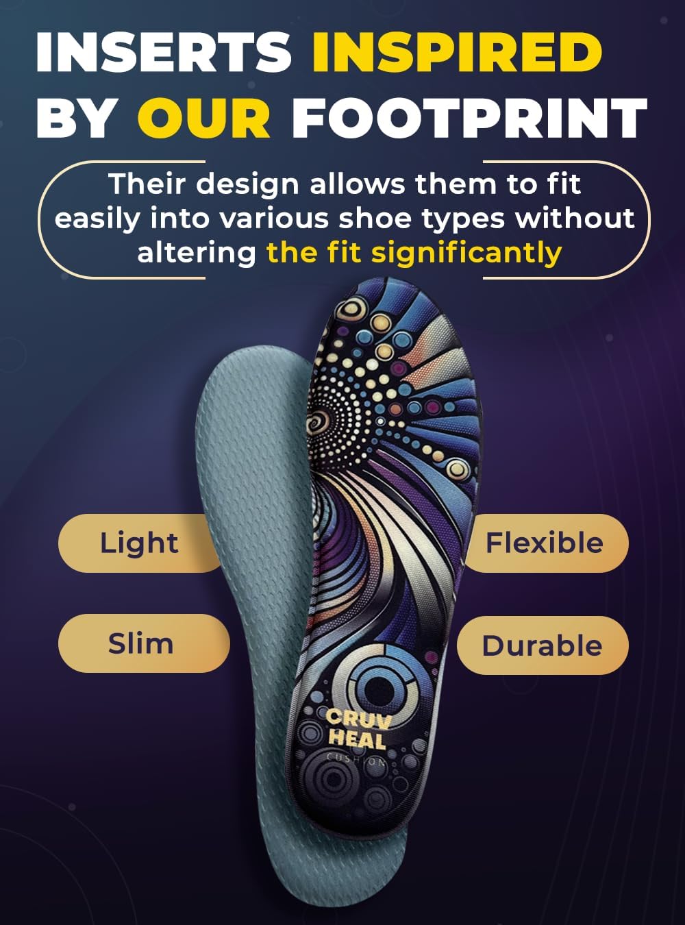 CRUVHEAL Memory Foam Shoe Inserts - for Men and Women - Extra Cushion Insoles - Soft and Comfortable (Men 16 - Women 17) - Image 6