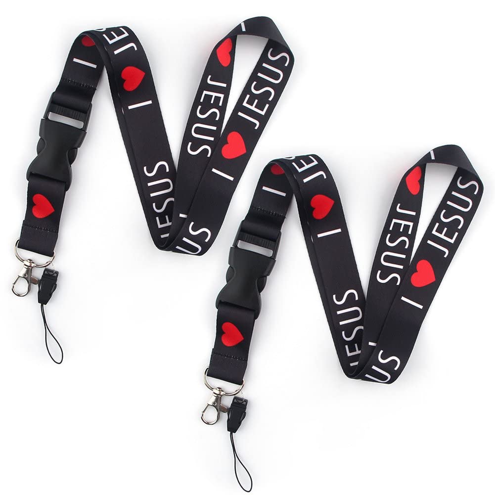 Wudaizhi As Shown I Jesus Keychain Lanyard Neck Strap For Key Id Card Straps Badge Holder Diy Hanging Rope Neckband Accessories